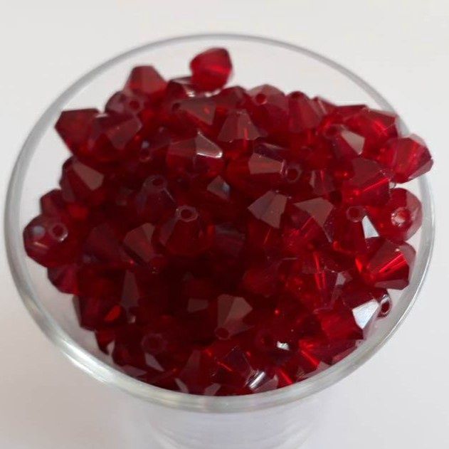 Chinese Crystal Bicone - Siam 8mm