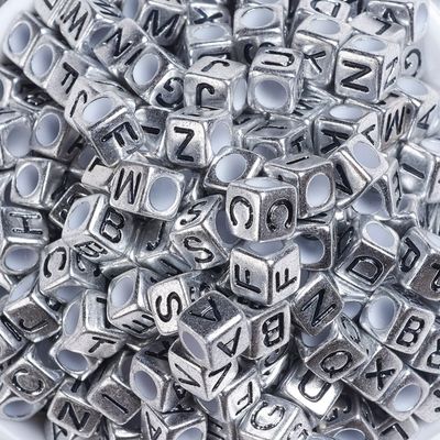 MP Letter Cubes - Silver 6mm