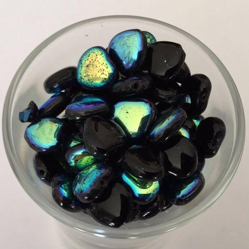 Czech Heart - Black AB 8mm