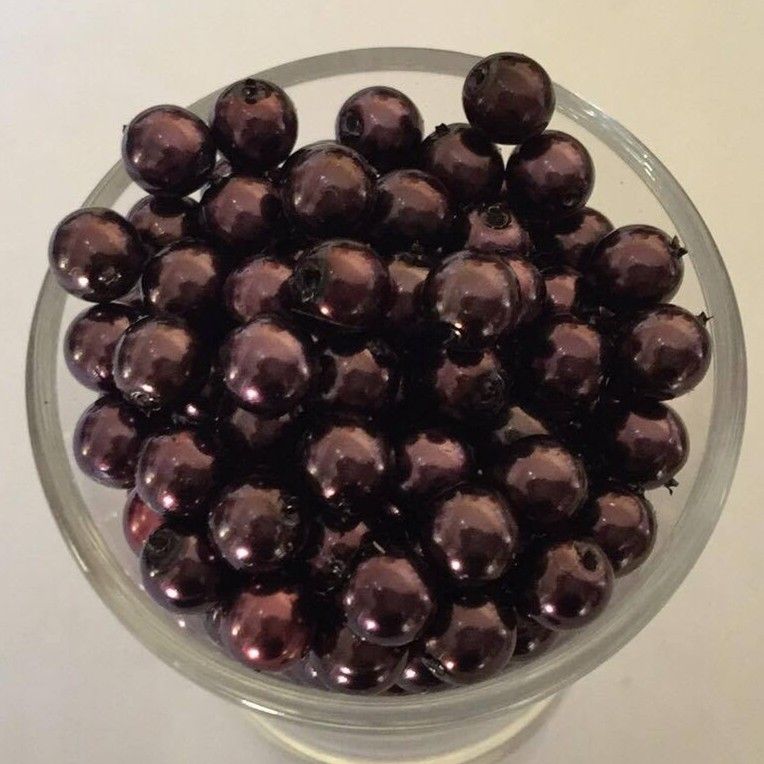 Czech GB Pearl - Eggplant 6mm