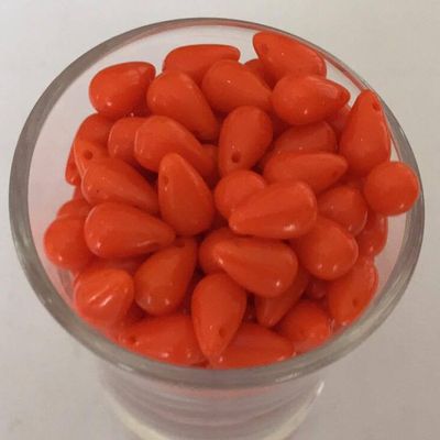 Tear Drop - Opaque Orange 10mm