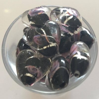 Chinese Rose Heart - Black 15mm