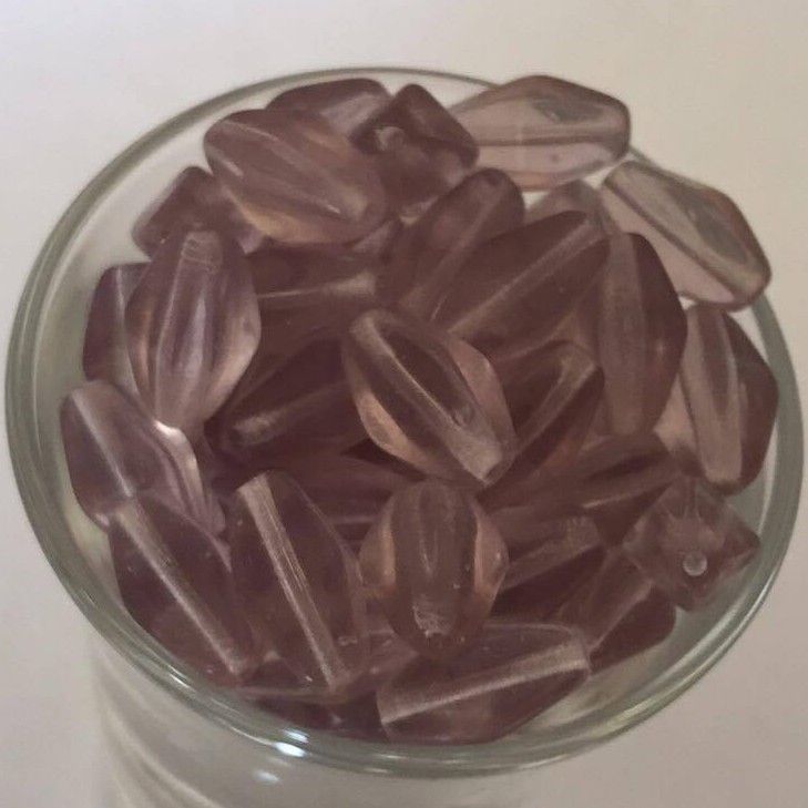 Czech Lantern - Light Amethyst 11x7mm