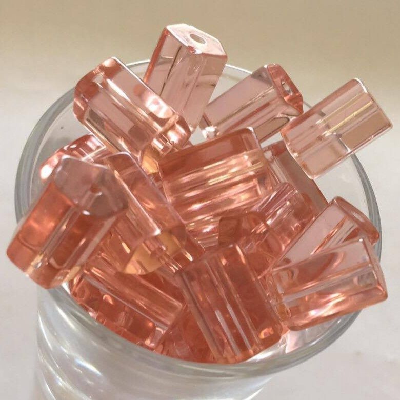 Czech Hex - Peach 12x8mm