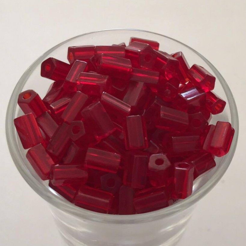 Czech Hex - Red 6x4mm