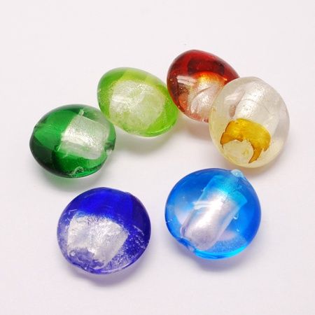 Flat Round Lampwork - Mixed 29mm