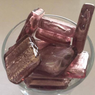 Chinese Foil Square - Light Amethyst 20mm