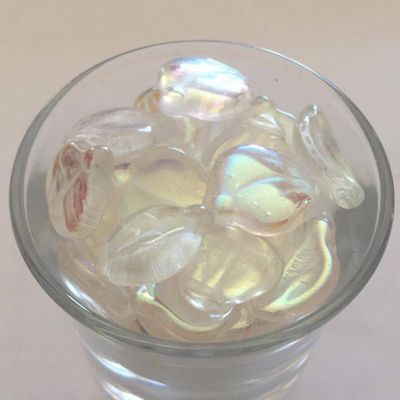 Czech Flat Leaf - Clear AB 14mm