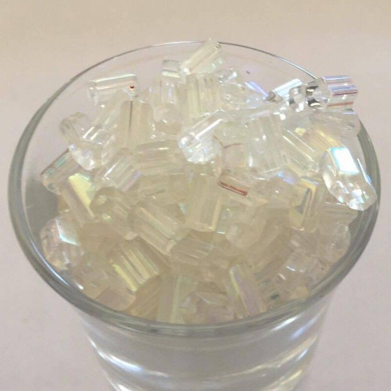 Czech Hex - Clear AB 6x4mm