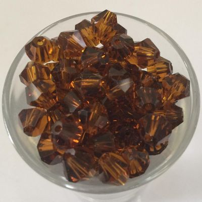 Chinese Crystal Bicone - Smoked Topaz 8mm