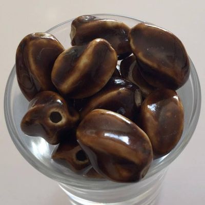 Chinese Porcelain Twist - Coffee 16x9mm