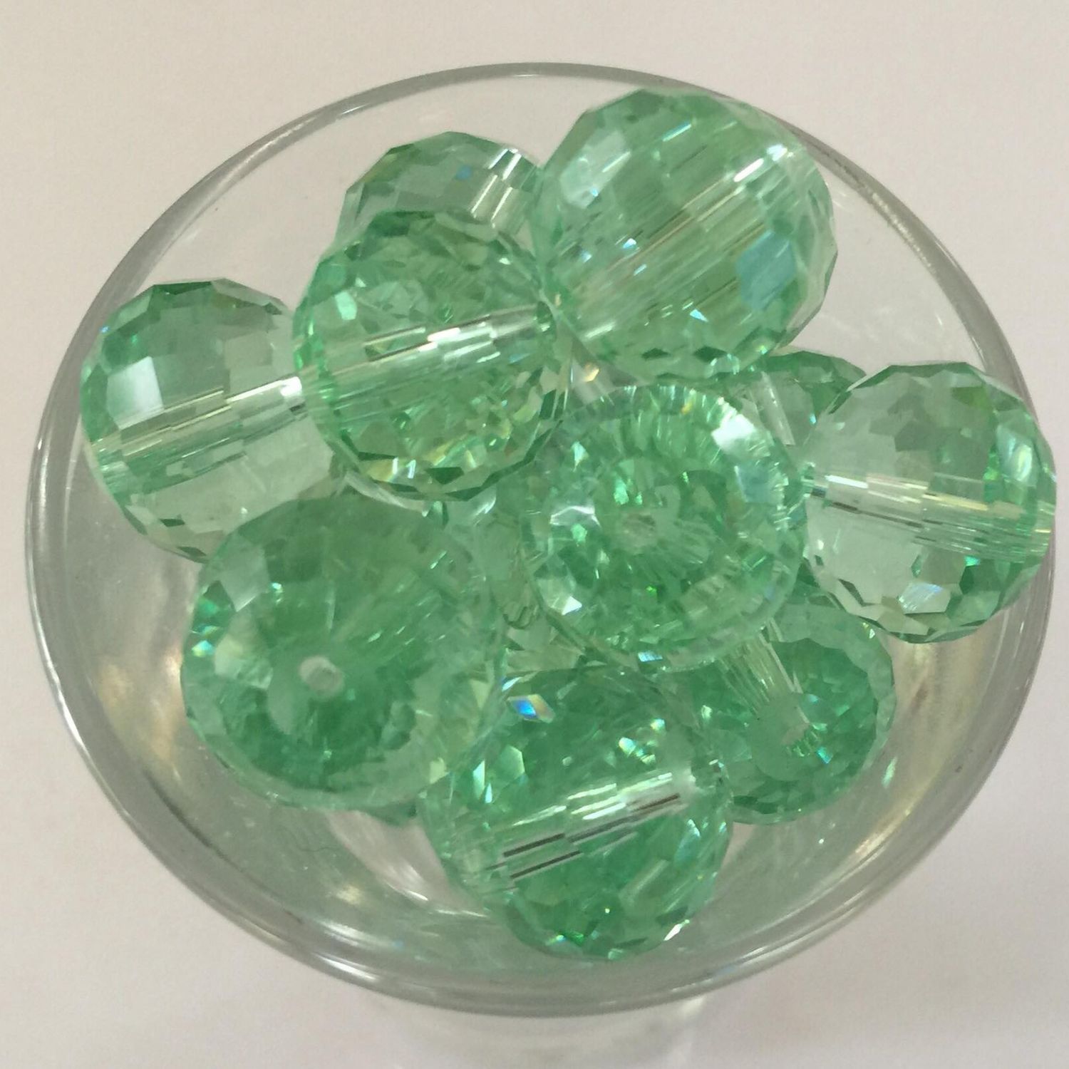 Chinese Crystal Round Facet - Peridot 12mm
