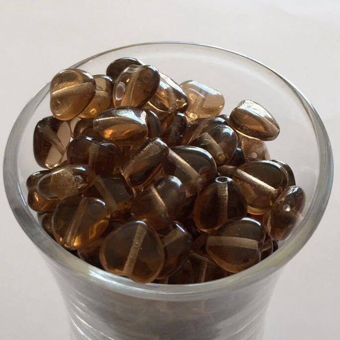 Czech Heart - Smoked Topaz 8mm