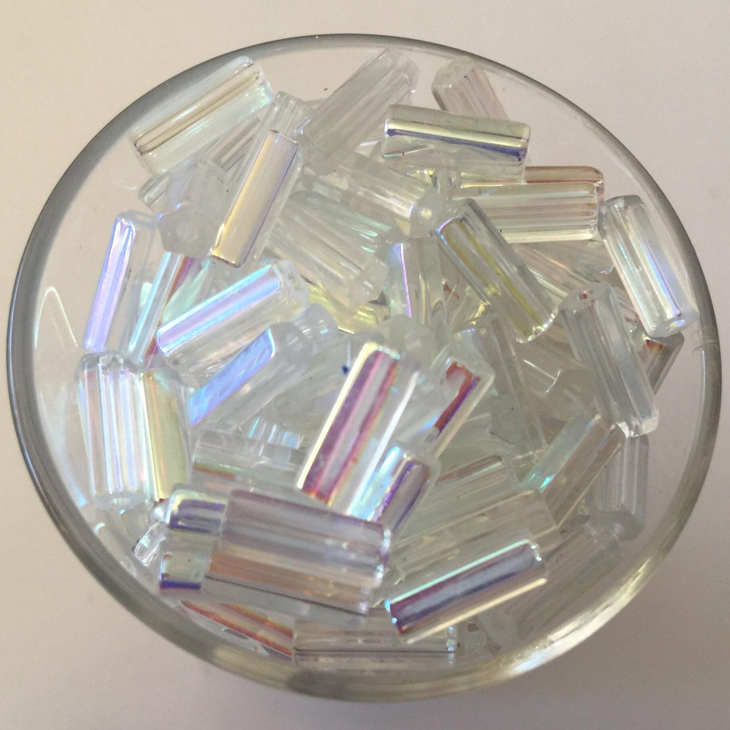 Czech Hex - Clear AB 10x4mm