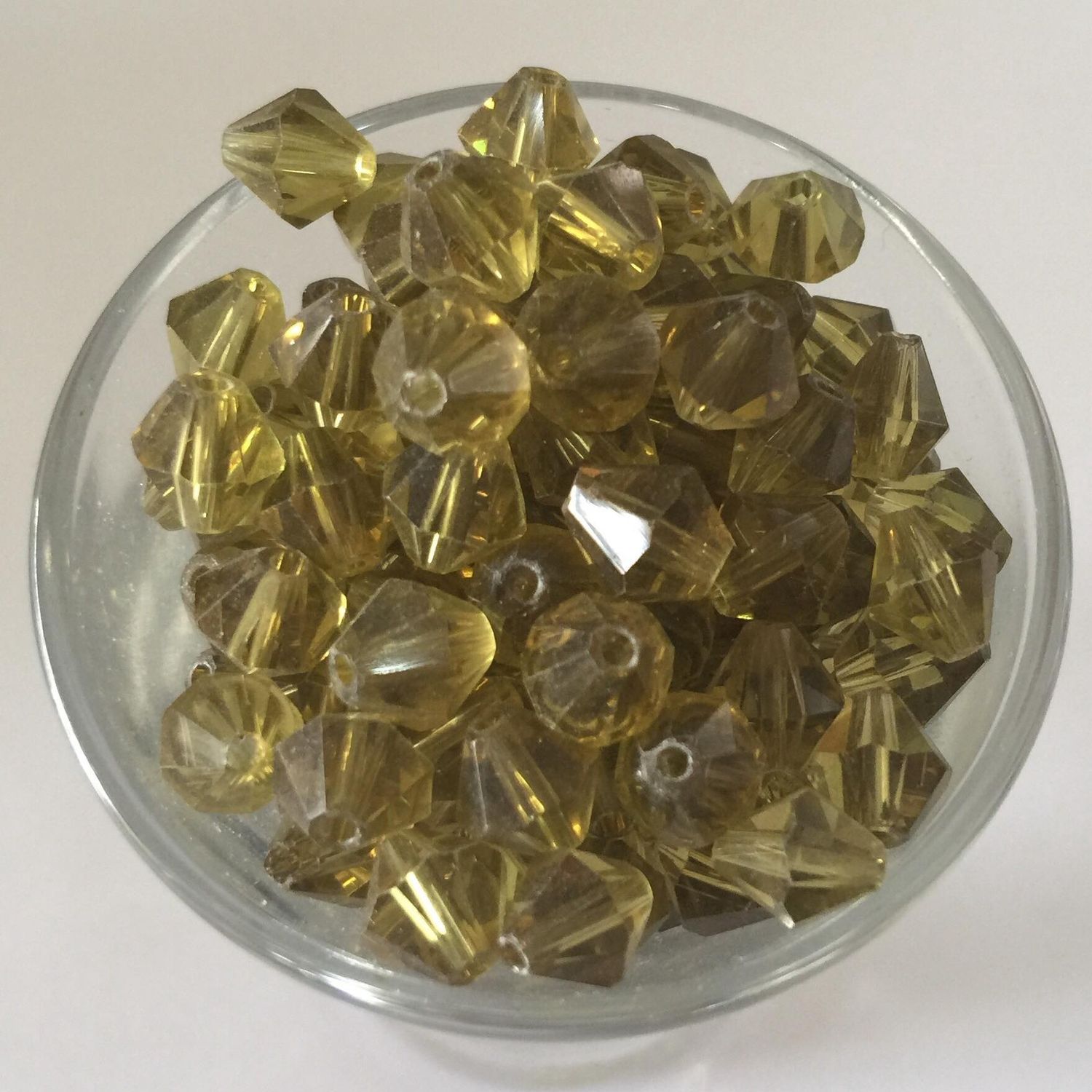 Chinese Crystal Bicone - Olive 6mm