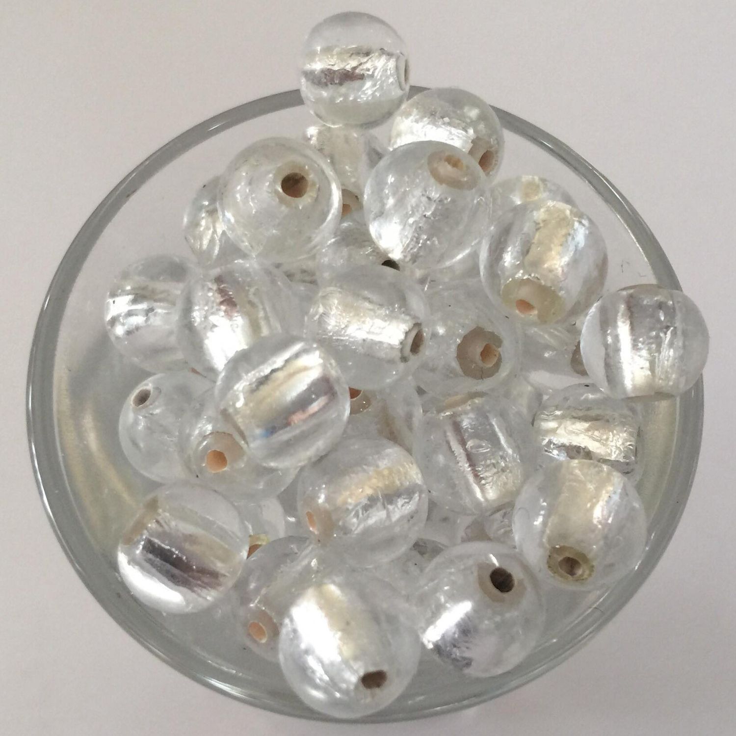 Chinese Foil Round - Clear 8mm