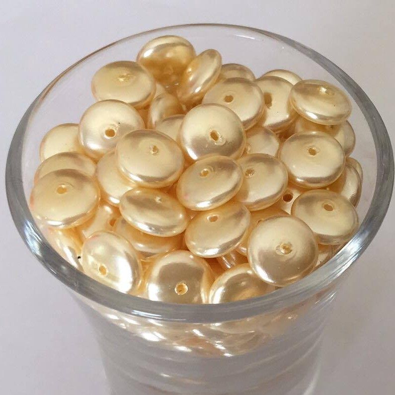 Czech GB Pearl Disc - Cream 8mm