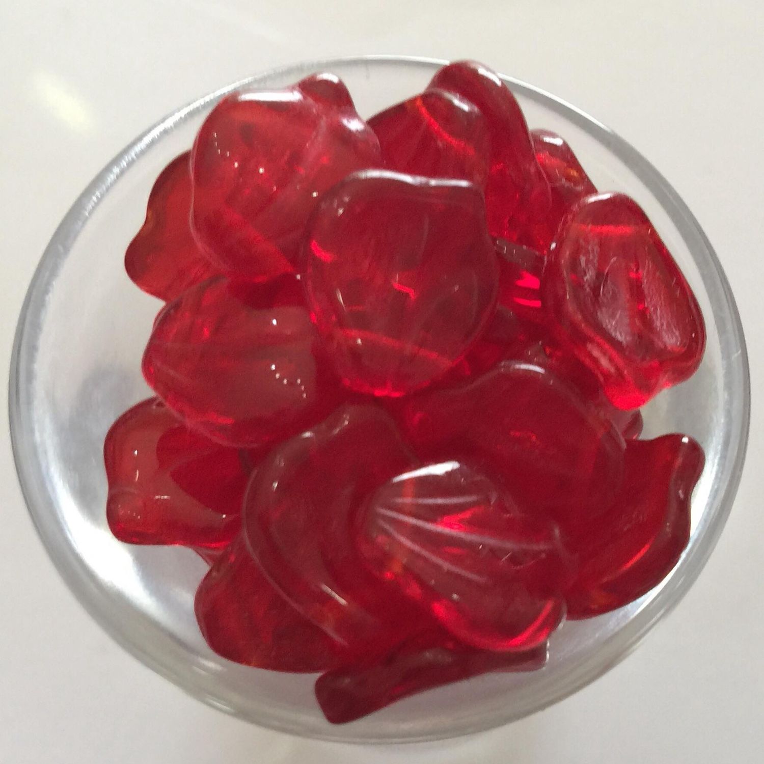 Czech Flat Leaf - Red 14mm