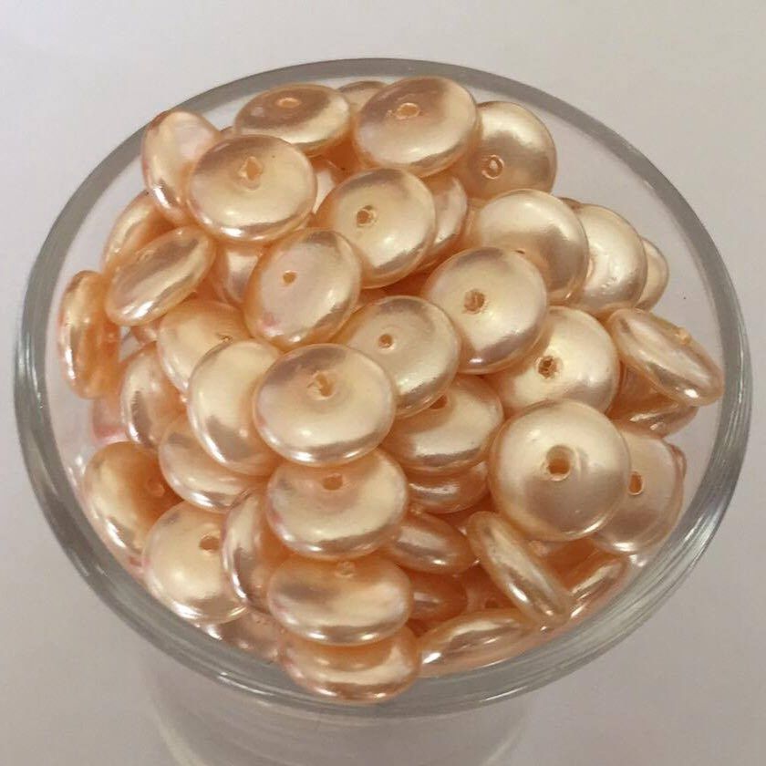 Czech GB Pearl Disc -- Pink 8mm