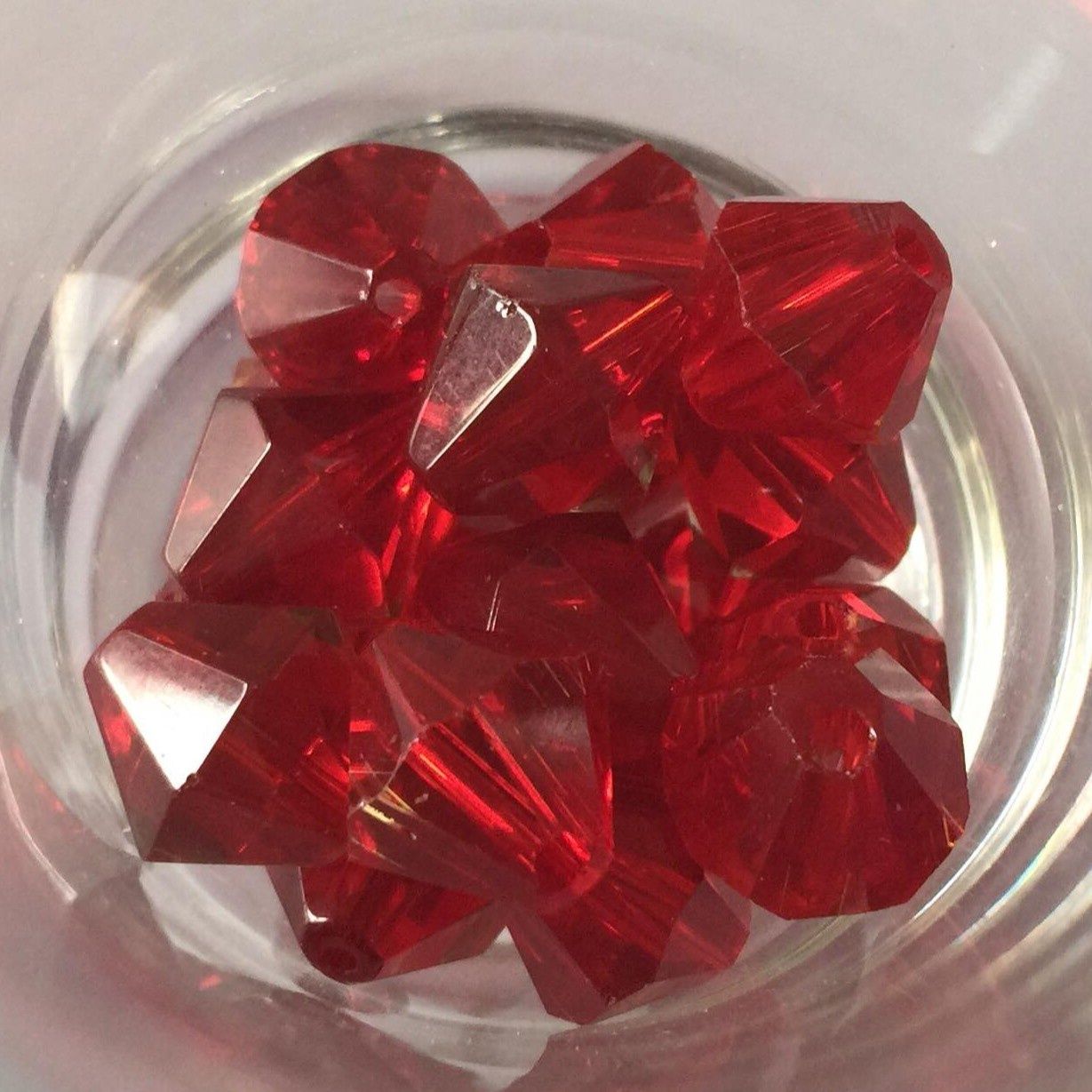 Chinese Crystal Bicone - Siam 10mm