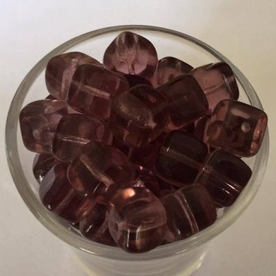 Czech Cube - Light Amethyst 8x11mm
