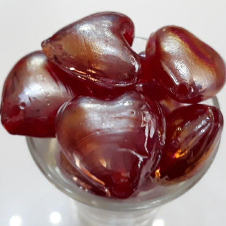 Chinese Foil Heart - Red Luster 20mm