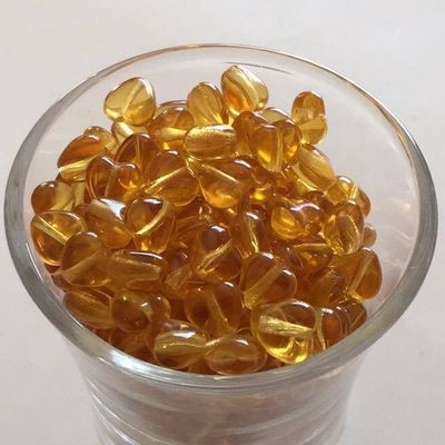 Czech Heart - Amber 6mm