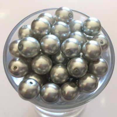 Czech GB Pearl - Light Silver 8mm