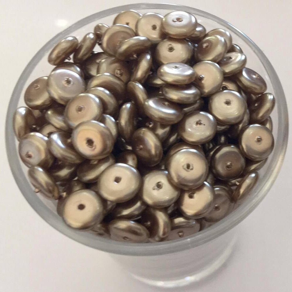 Czech GB Pearl Disc - Cocoa 6mm