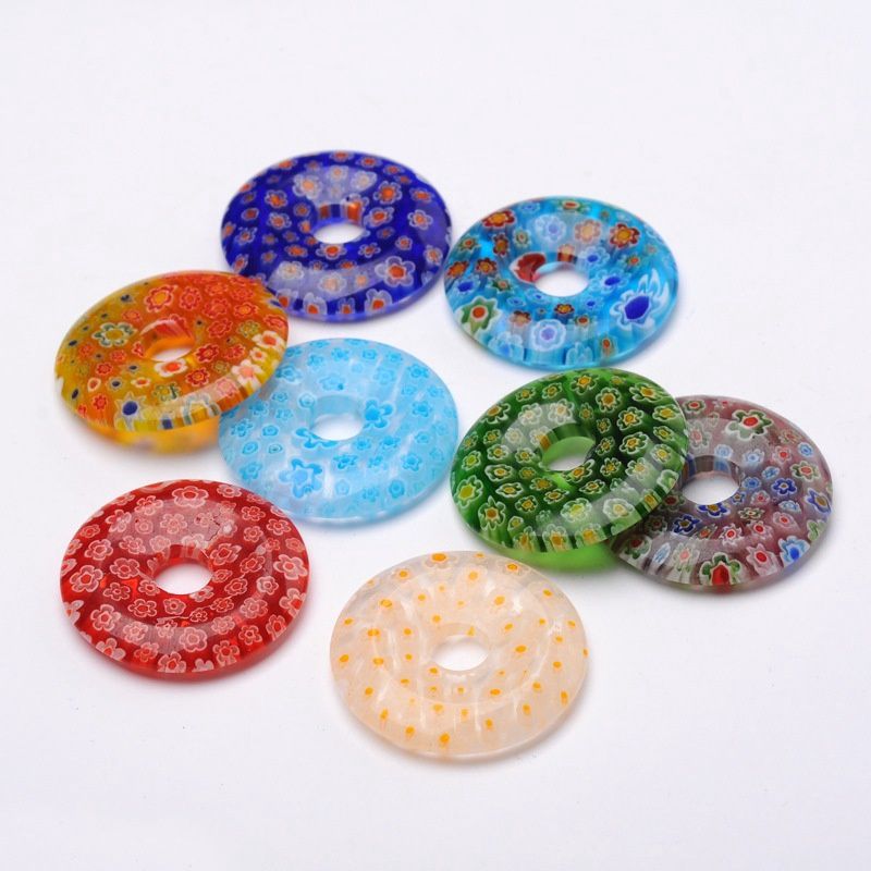 Millefiori Donut 36mm / Heart 20mm