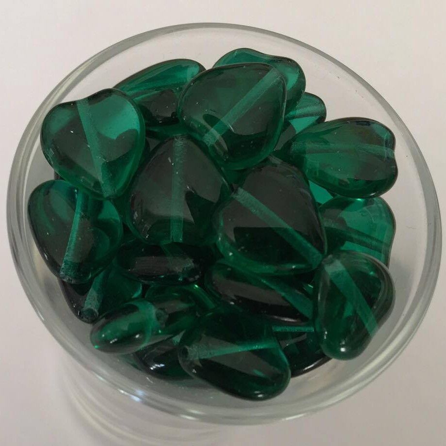 Czech Heart - Emerald 12mm