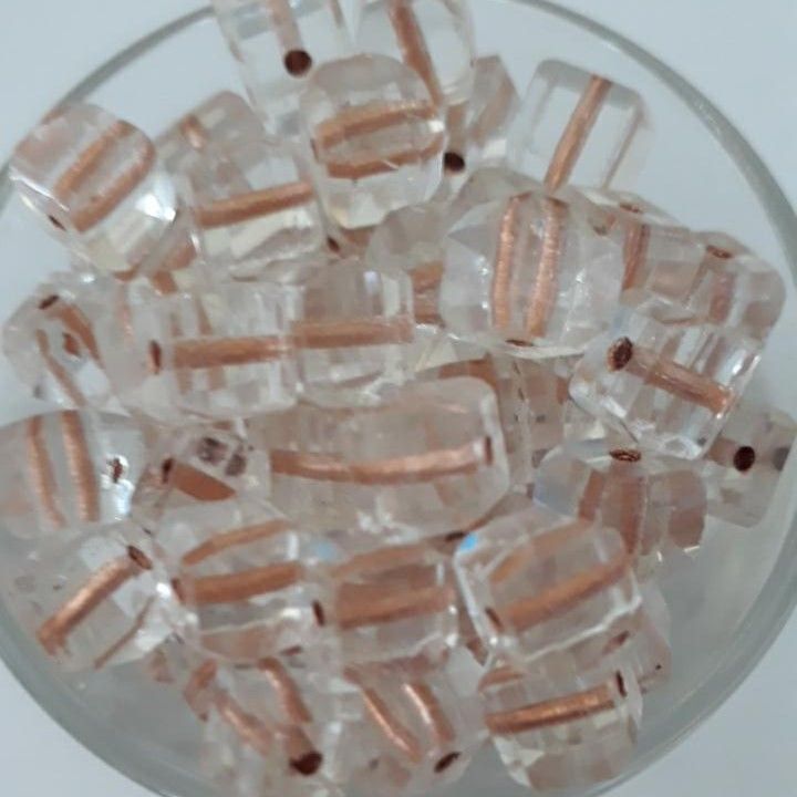 Chinese Faceted Cube - Copper Lined 6mm