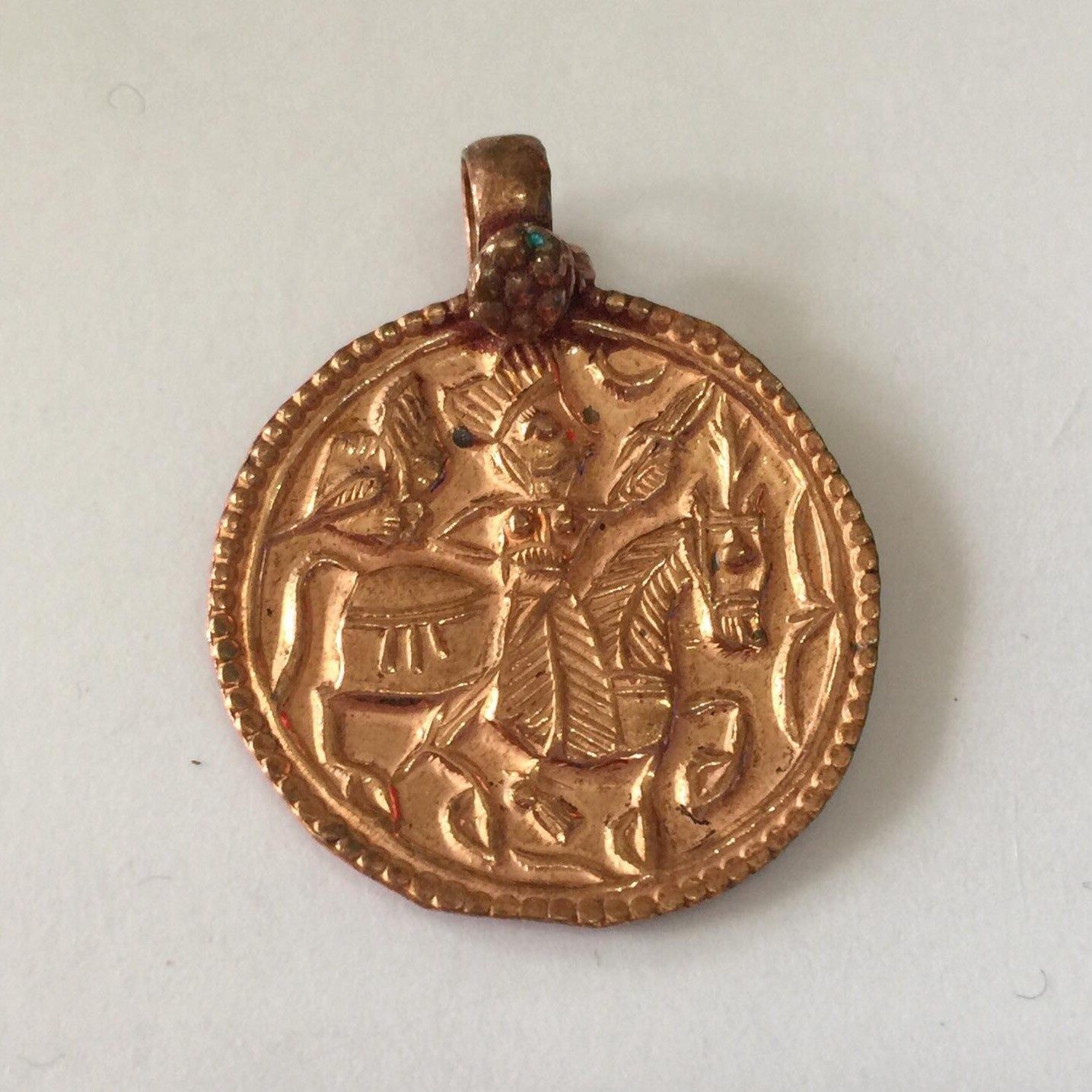 Bhumiya Round Amulet - Copper 25mm