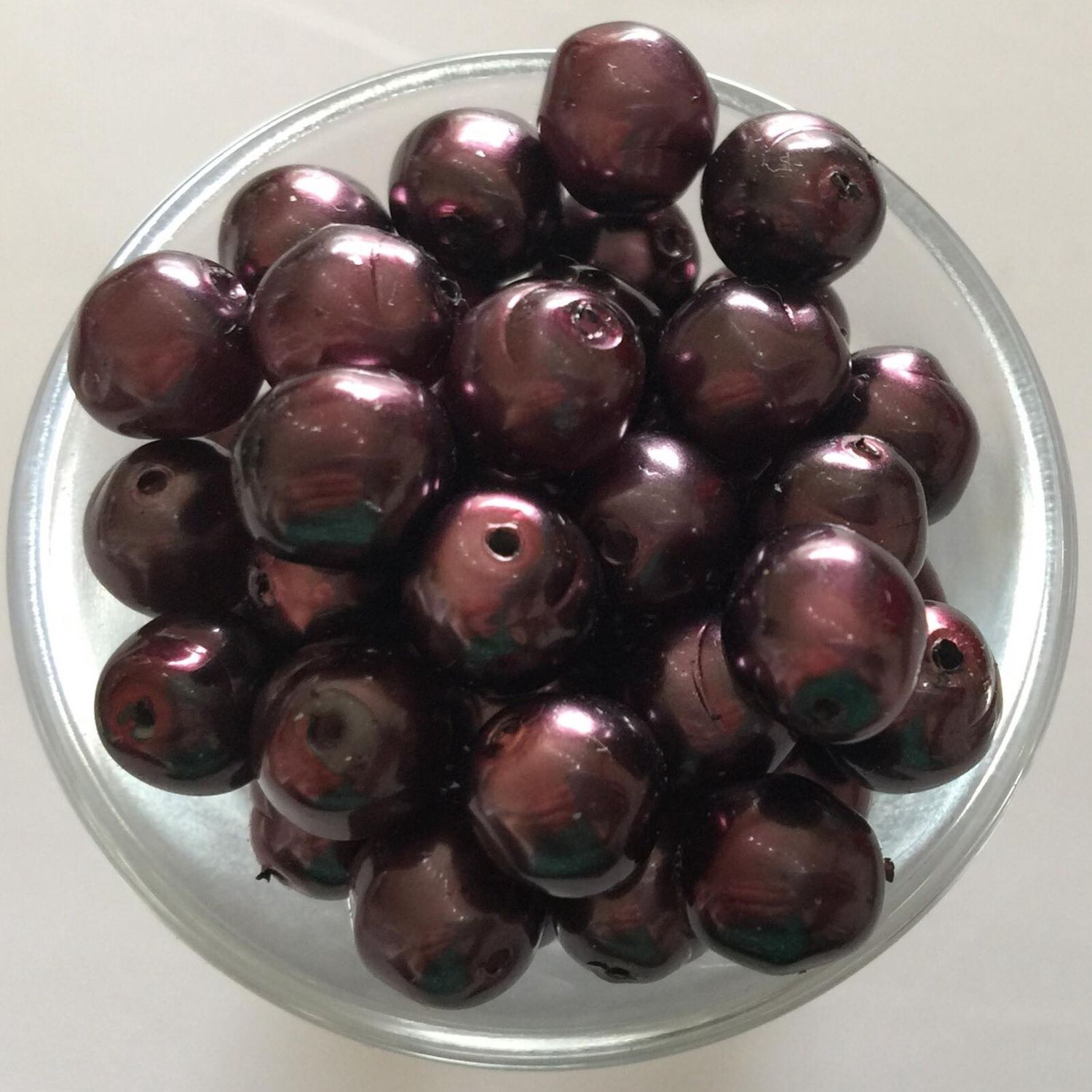 Czech GB Baroque Pearl - Eggplant 8x7mm