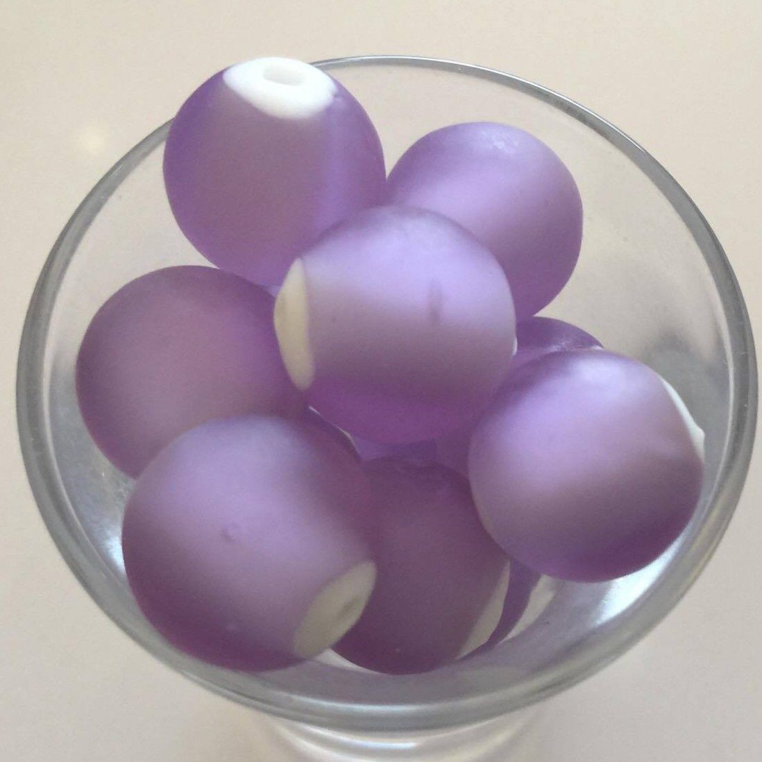 Chinese White Heart - Lilac 14mm