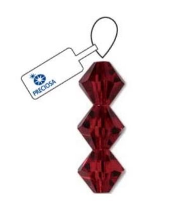 Preciosa Bicone - Siam 4mm