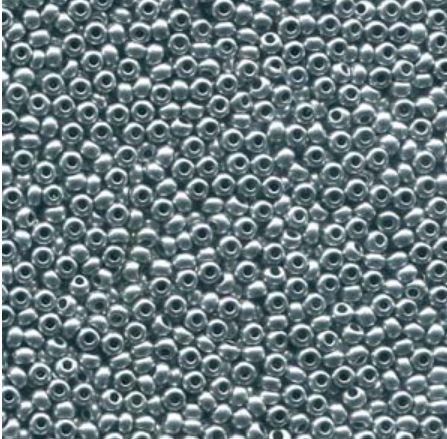 Seed Bead Czech Glass - Bright Silver 11/0 (Per 5gm)