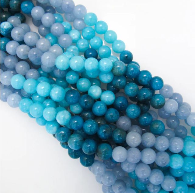 Jade Round - Ocean Mix 8mm