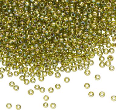TOHO Seed Bead - Transparent G/L Rainbow Peridot 11/0 (Per 5gm)