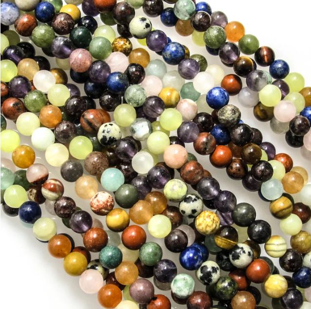 Semi Precious Round - Mix 5mm