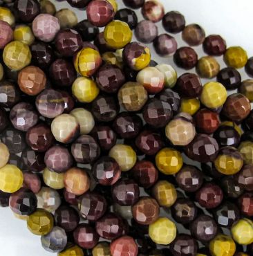 Mookaite Faceted Round - 6mm