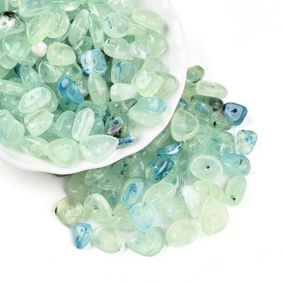Acrylic Nuggets - Pale Green or Old Rose 10-14mm