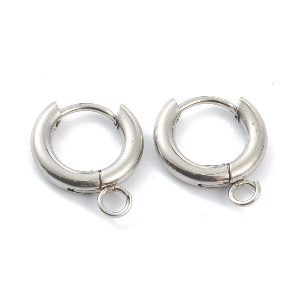 201 SS Sleeper Hoop With Drop - 316 SS Pin 16x13.5mm (Pair)