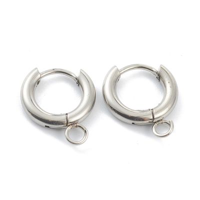 201 SS Sleeper Hoop With Drop - 316 SS Pin 16x13.5mm (Pair)
