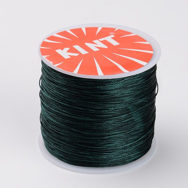 Polyester Waxed Braid - Dark Green 0.45mm (Per Metre)