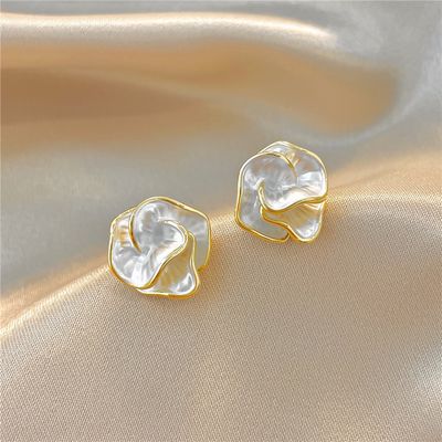 Pearl Camellia Earrings