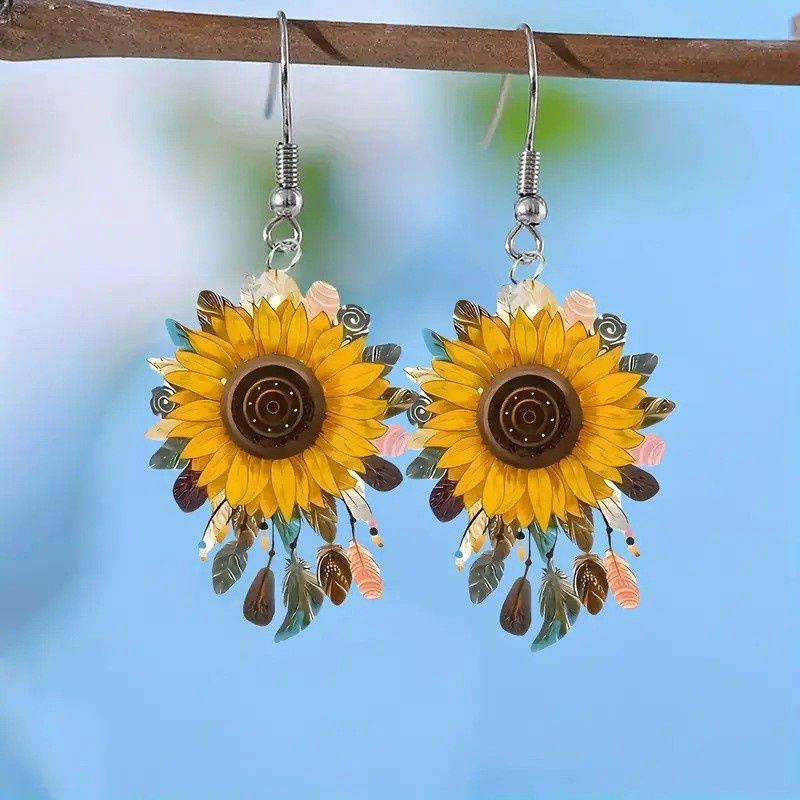 Sunny Sunflower Earrings