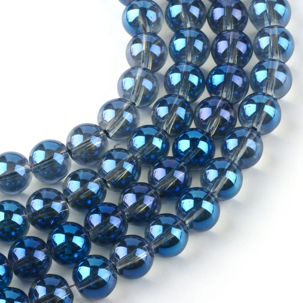 Live Bead Sale - EP Cornflower Blue 8mm x 50 Pieces