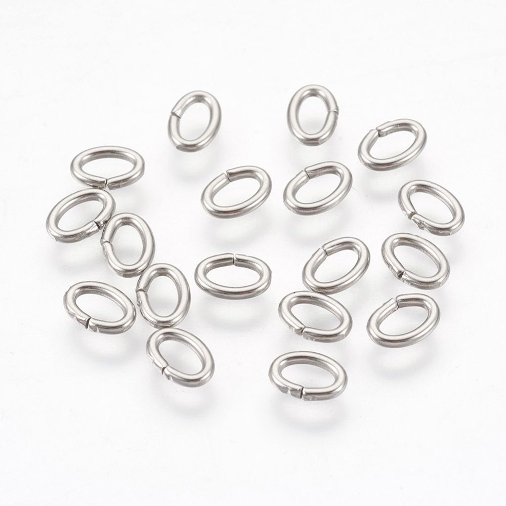 304 SS Oval Jump Ring - 6x4mm