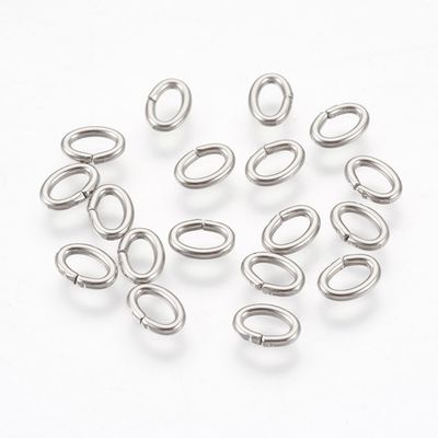 304 SS Oval Jump Ring - 6x4mm